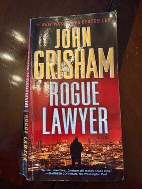 John Grisham "Rogue Lawyer" Paperback - Red/Gold/Black Cover
